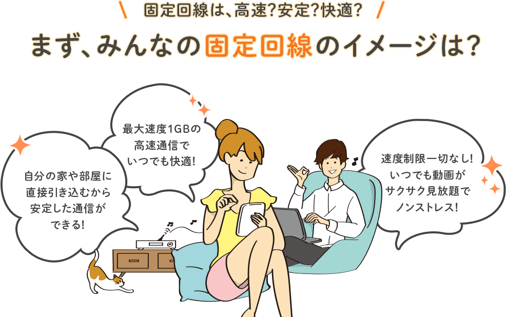 固定回線は、高速？安定？快適？まず、みんなの固定回線のイメージは？