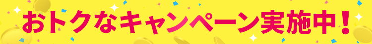 おトクなキャンペーン実施中！
