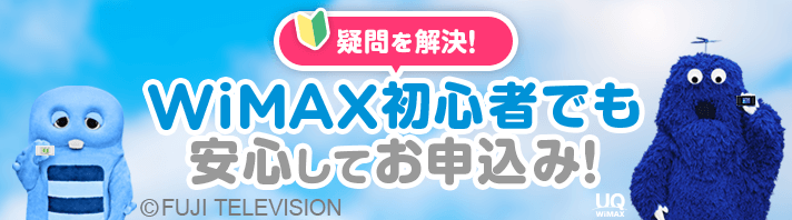 WIMAX初心者でも安心してお申し込み！
