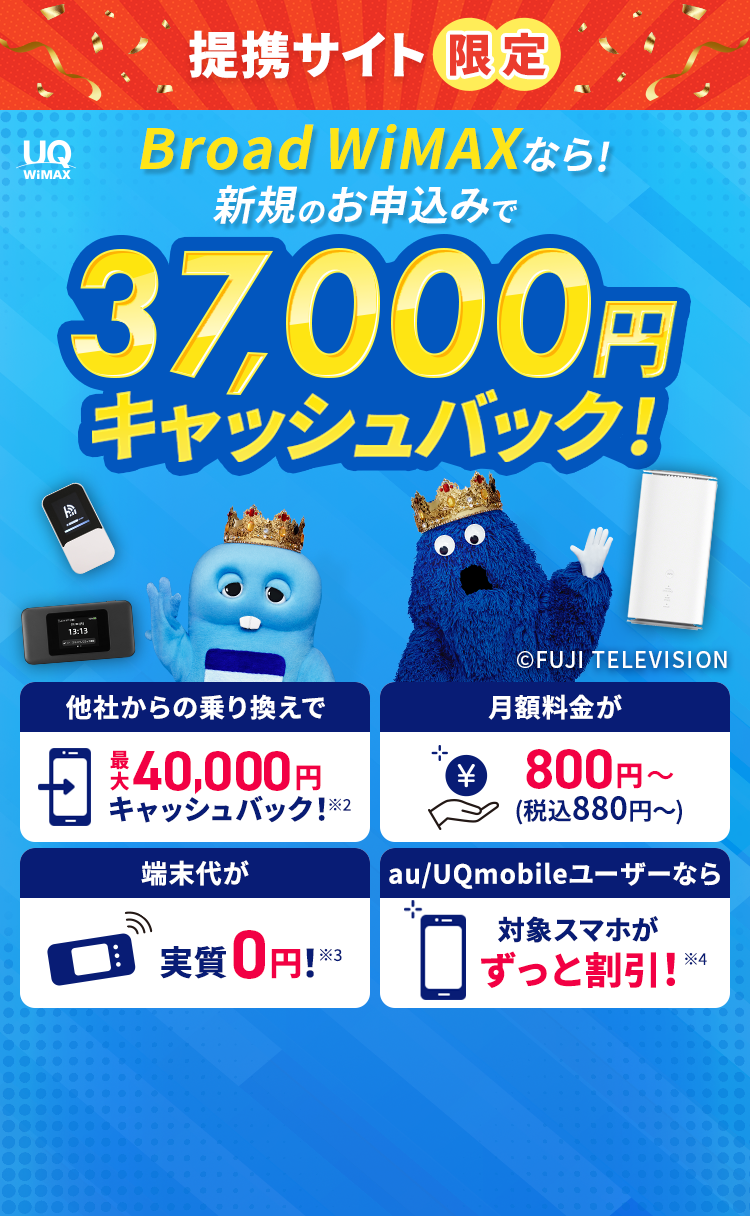 モバイルWi-FIのリアル経由限定