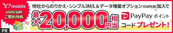 ワイモバSIM契約キャンペーン4
